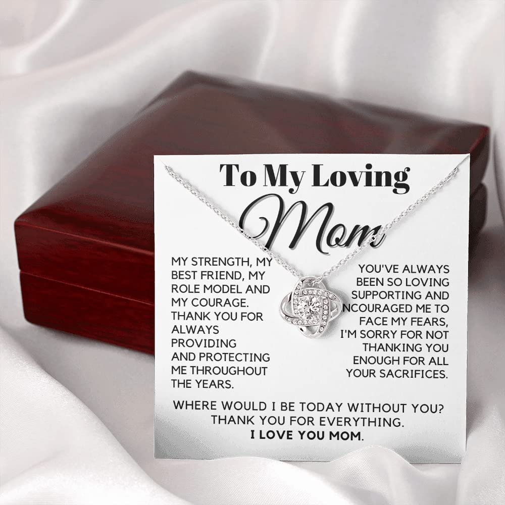 My Role Model Love Knot Necklace - Mother's Day Gift for Mom, Birthday Gift Idea from Daughter, Sterling Silver Mom & Daughter Necklace | Perfect for Anniversaries, Valentine's Day & Special Occasions