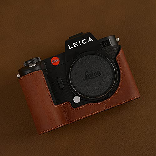 Genuine Leather Bottom Case for Leica SL2/SL2-S Camera - Premium Brown Protective Cover | Perfect for Travel, Outdoor Photography & Professional Shoots