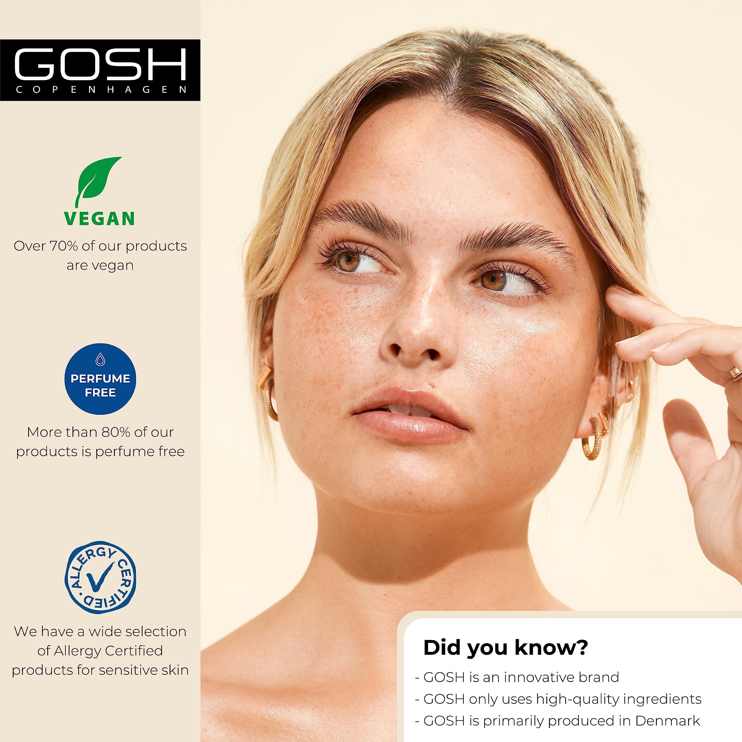 GOSH Vegan Bronzing Powder - 002 Natural | Cruelty-Free, Perfume-Free Bronzer for Sun-Kissed Glow | Buildable Matte Finish for Cheeks, Shoulders & Décolleté | Perfect for Beach Days, Summer Makeup & Natural Contouring