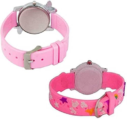 Stylish SBA Prime Kids Watches - Beautiful Butterfly & English Girls Combo Pack of 2 | Durable Waterproof Watches for Girls Age 5-12 | Perfect for School, Playtime & Birthday Gifts