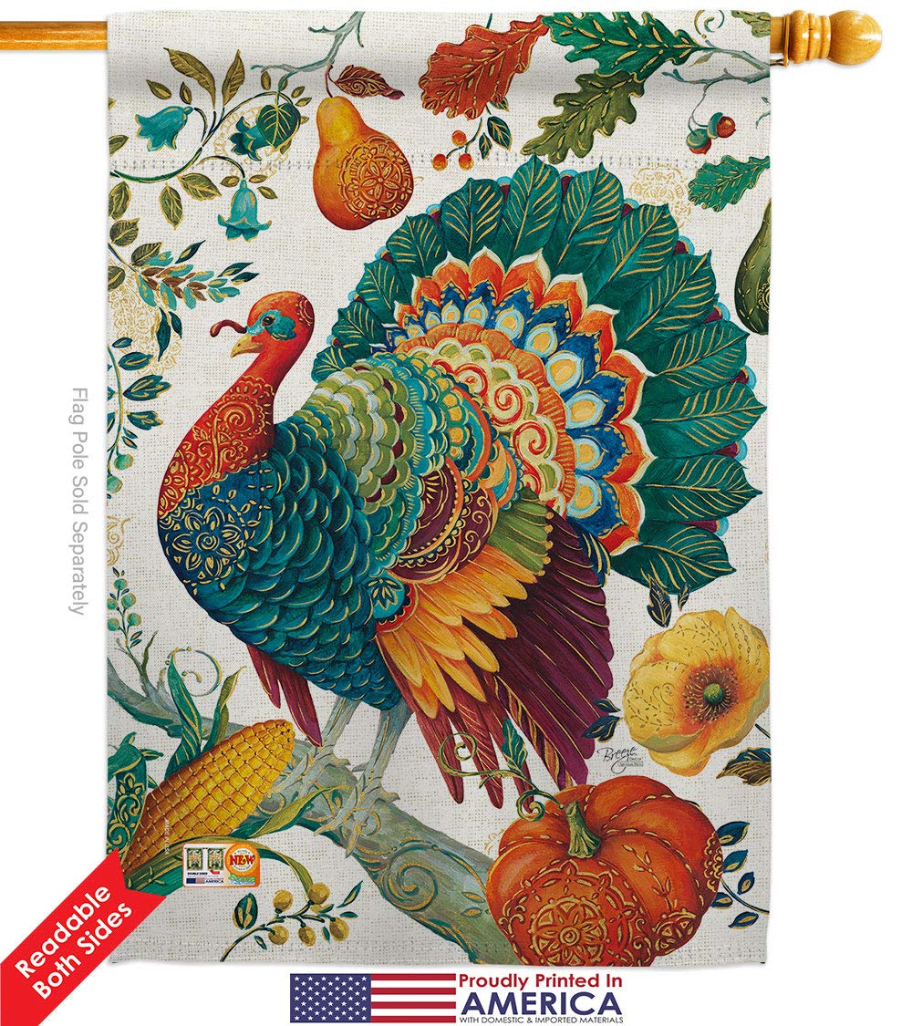 Breeze Decor Suzani Turkey Vertical House Flag 28x40