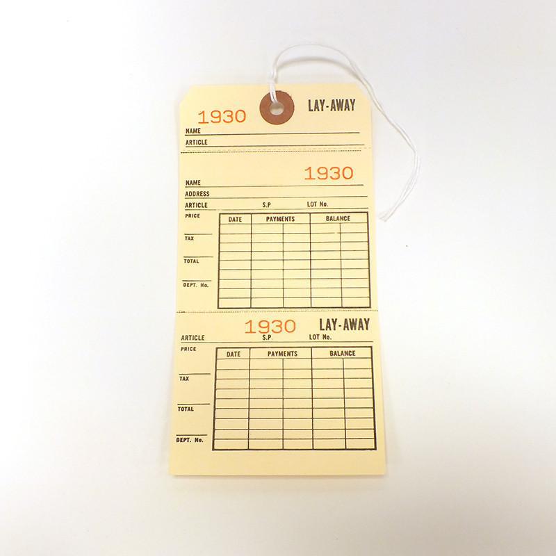 3 Part Layaway Tags - 100 Pack with 2 Size Options - Perfect for Retail Stores, Boutiques & Online Shops