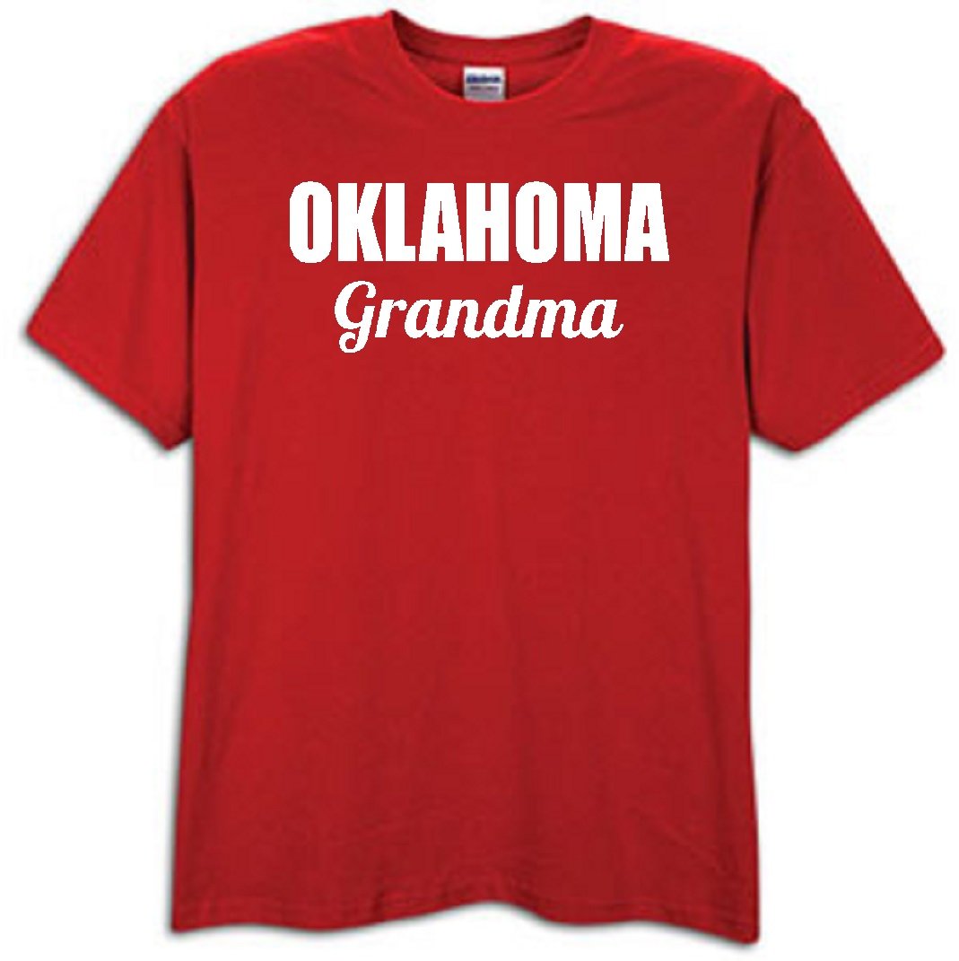 Oklahoma Grandma Red T-Shirt - Soft Cotton Vintage Style Tee for Women - Perfect for Family Reunions, Holidays & Casual Outings