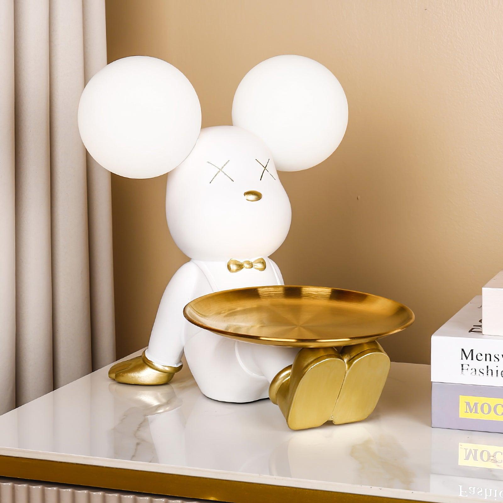 Violent Bear Tray Desk Lamp - Adjustable LED Reading Light with USB Charging Port for Office, Study & Bedroom - Perfect for Night Reading, Working & Relaxing