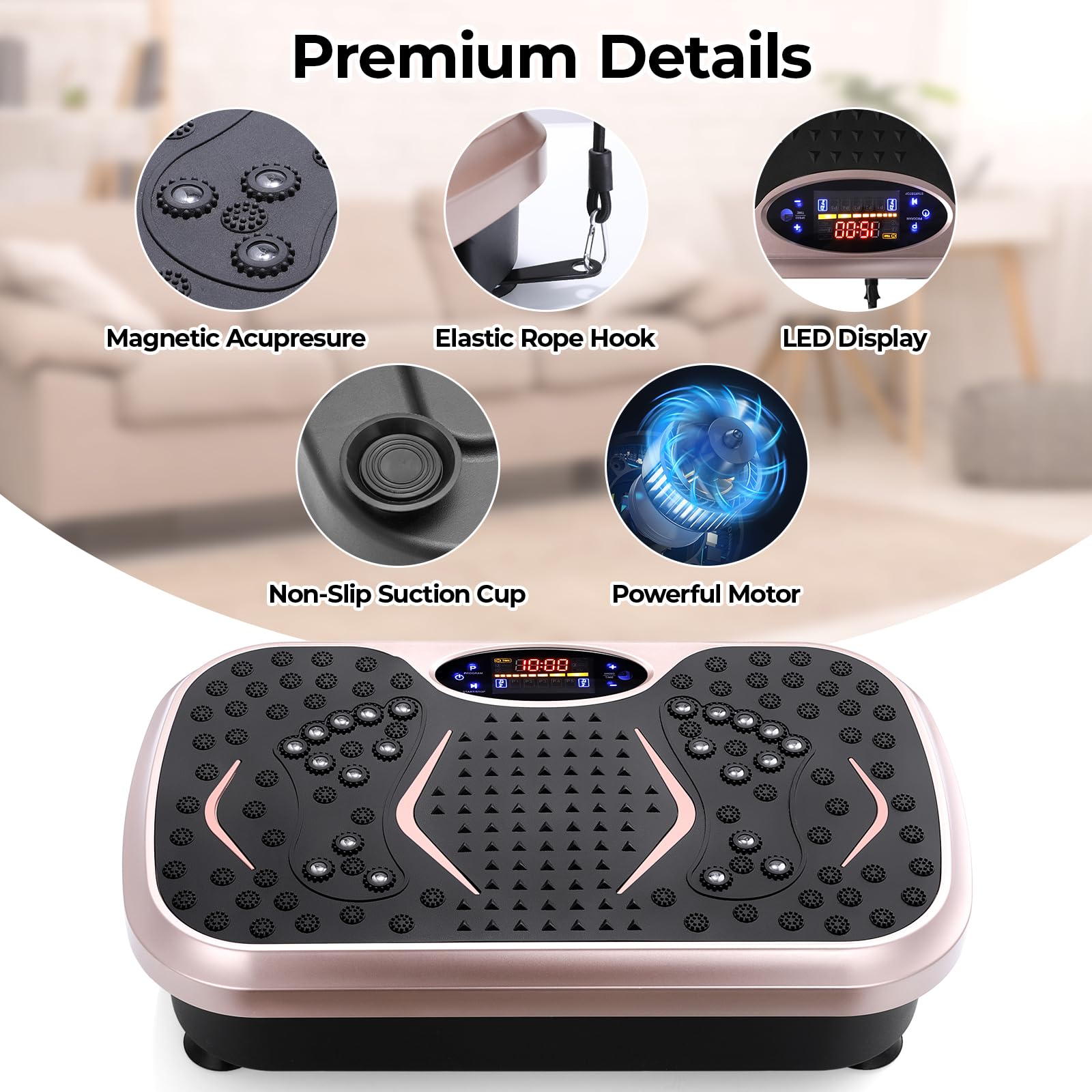 Arlopu 3D Vibration Plate Exercise Machine - Whole Body Workout Equipment for Weight Loss & Lymphatic Drainage | Home Gym Fitness Platform with Resistance Bands | Perfect for Home Workouts, Muscle Recovery & Cellulite Reduction