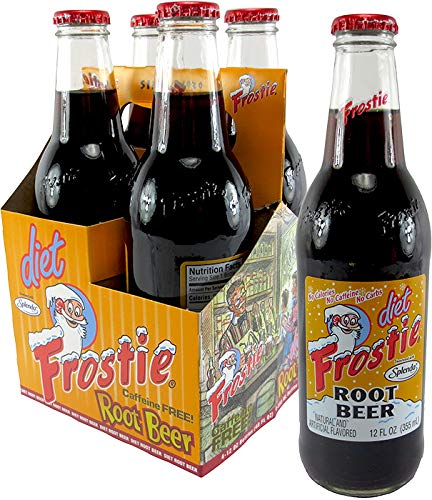 Frostie Diet Root Beer - 12 oz Glass Bottles (Pack of 12) | Retro Soda for Parties, BBQs & Vintage Collectibles