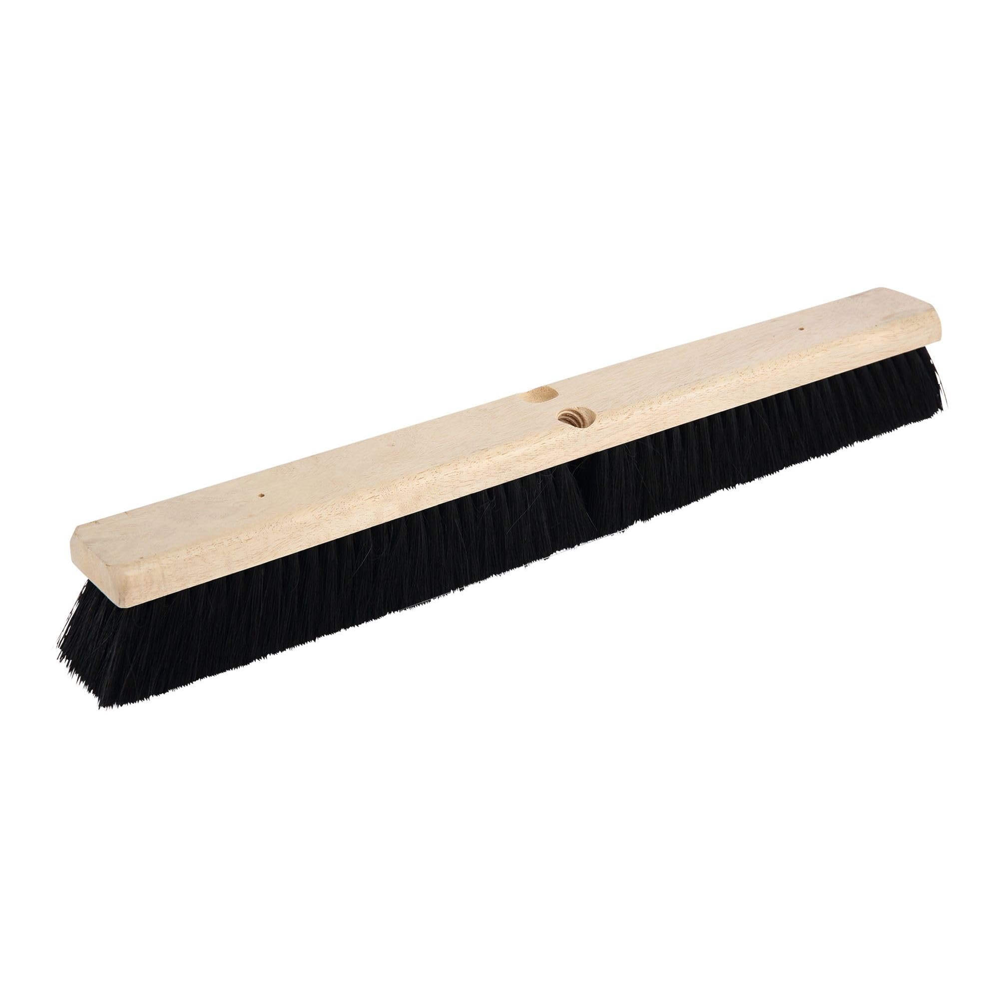 Boardwalk BWK20224 2.5 Inch Black Tampico Fiber Bristles 24 Inch Floor Brush Head - Heavy Duty Cleaning for Hardwood, Tile & Concrete Floors