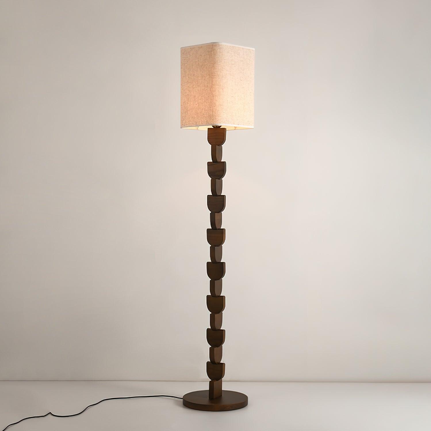Sacha Wood Floor Lamp - Modern Standing Lamp for Living Room, Bedroom & Office - Adjustable Height & Warm LED Light - Perfect for Reading, Relaxing & Decor