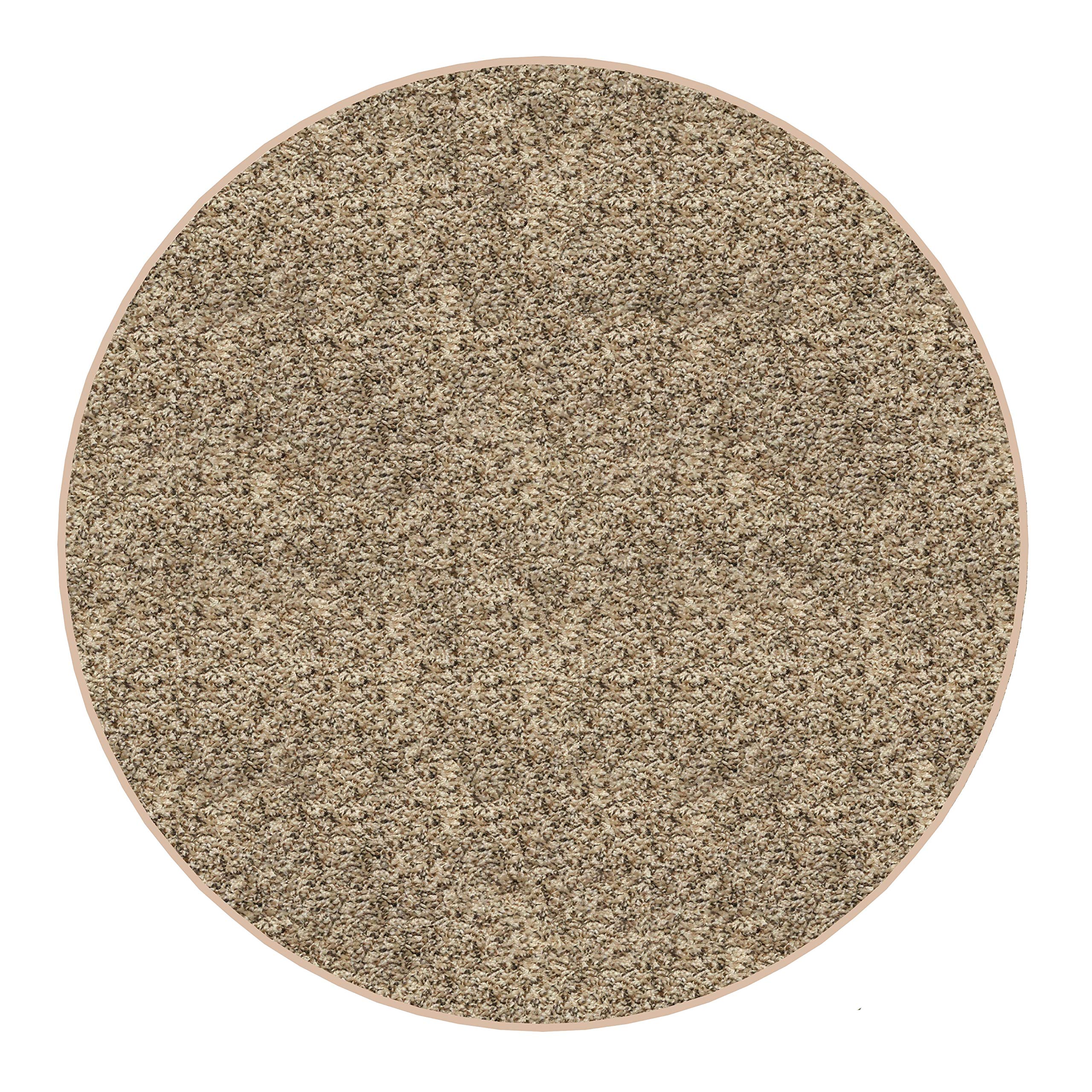 KOECKRITZ 4' Round Frieze Area Rug - 25 oz Gremstone Bronzite Handmade Carpet for Living Room, Bedroom | Multiple Sizes & Shapes Available | Soft & Durable Floor Mat for Home Decor