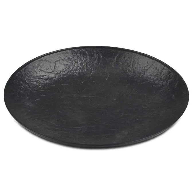 Comatec Faux Slate Round Demi Dish - 5 Inch Decorative Serving Plate for Appetizers, Desserts & Charcuterie | Elegant Table Setting for Dinner Parties, Weddings & Home Decor