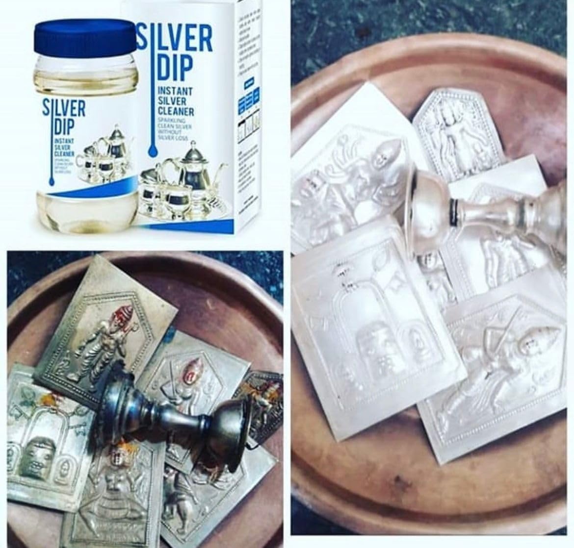 Brilliant Silver Dip - Instant Silver Cleaner & Polish Without Silver Loss | Silver Shield Tarnish Remover (300ml) | Perfect for Jewelry, Silverware & Antique Restoration