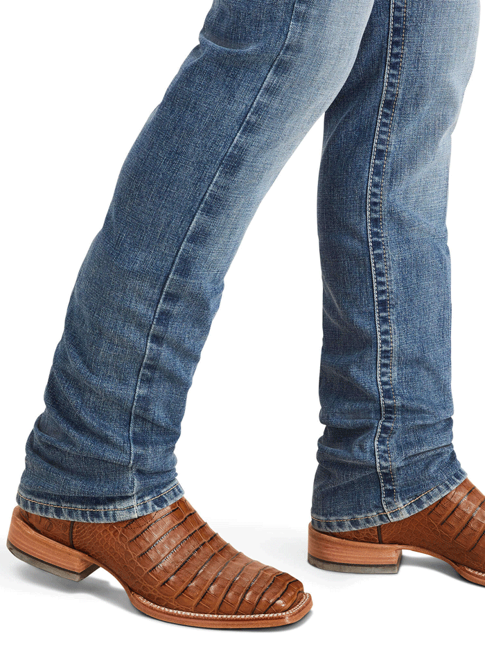 Ariat Men's M7 Slim Stowell Straight Jean in Poplar Wash - Durable Denim Pants for Work, Riding & Casual Wear