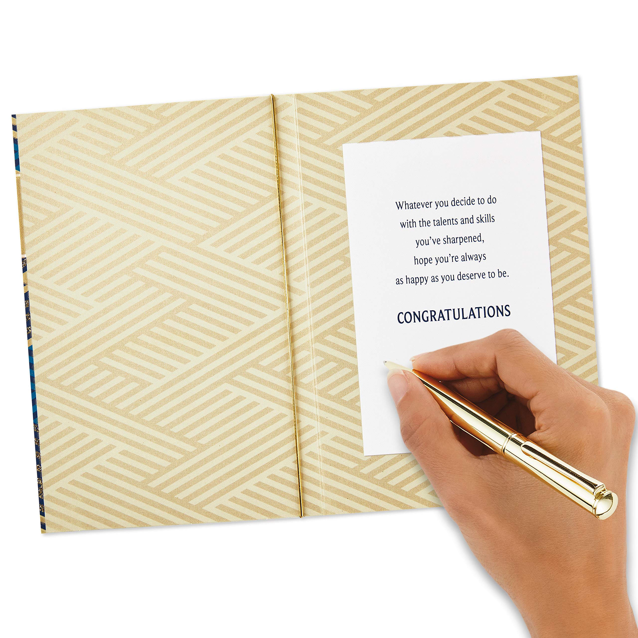 Hallmark Graduation Greeting Card with Glitter - Happy Graduation Wishes for Students - Perfect for High School & College Graduation Gifts