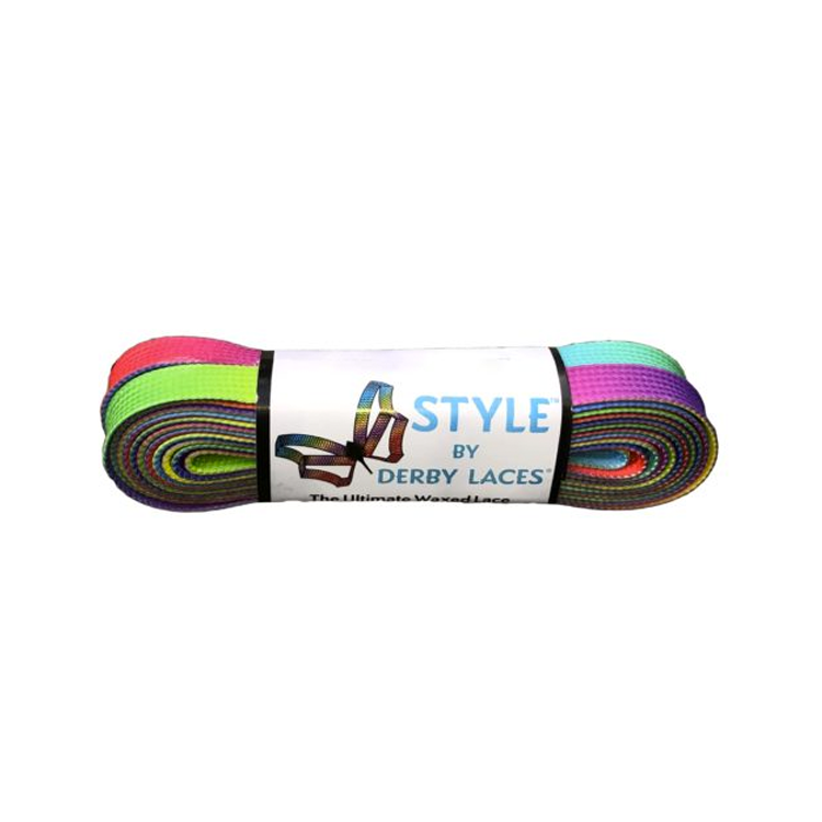 Vibrant Rainbow Gradient Waxed Shoe Laces - Durable & Stylish for Sneakers, Boots & Casual Shoes - Perfect for Fashion, Sports & Outdoor Activities