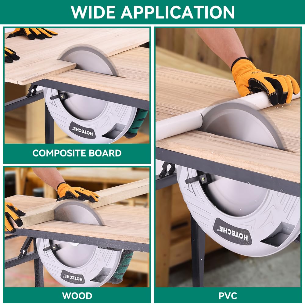Hoteche 12-Inch 4-HP Compact Portable Circular Table Saw with Blade - Perfect for Woodworking, DIY Projects & Home Renovations