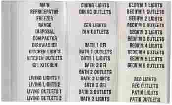 GB Gardner Bender 42-ALPHA 90-Pack Circuit Breaker Labels for Electrical Panels