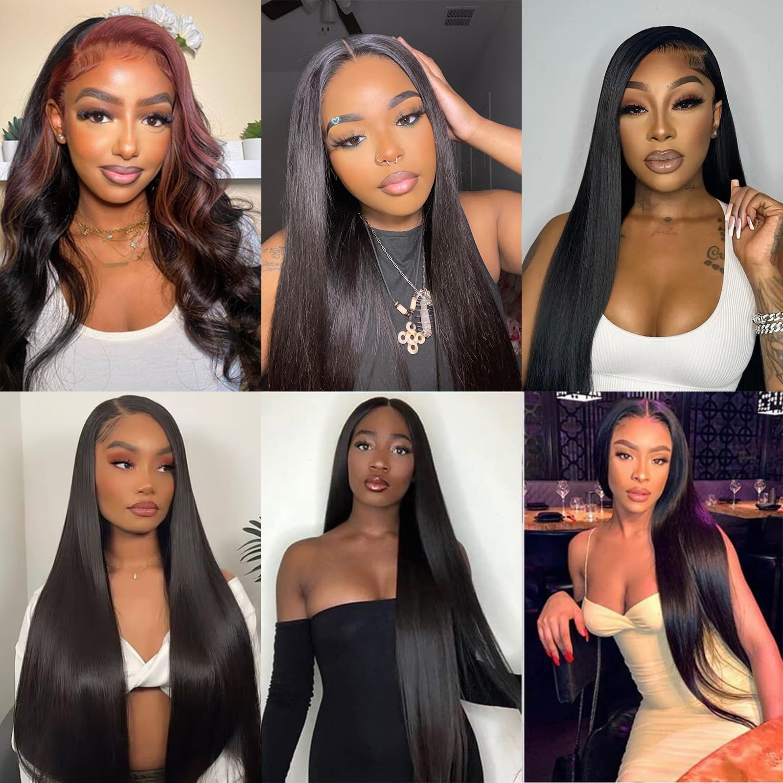 12A Grade 100% Virgin Brazilian Straight Human Hair Bundles - 3 Bundles (22, 24, 26 Inch) - Raw Unprocessed Natural Black Hair Extensions for Quick Weave, Sew-in, and Clip-in Hairstyles - Perfect for Daily Wear, Special Occasions, and Salon Styling