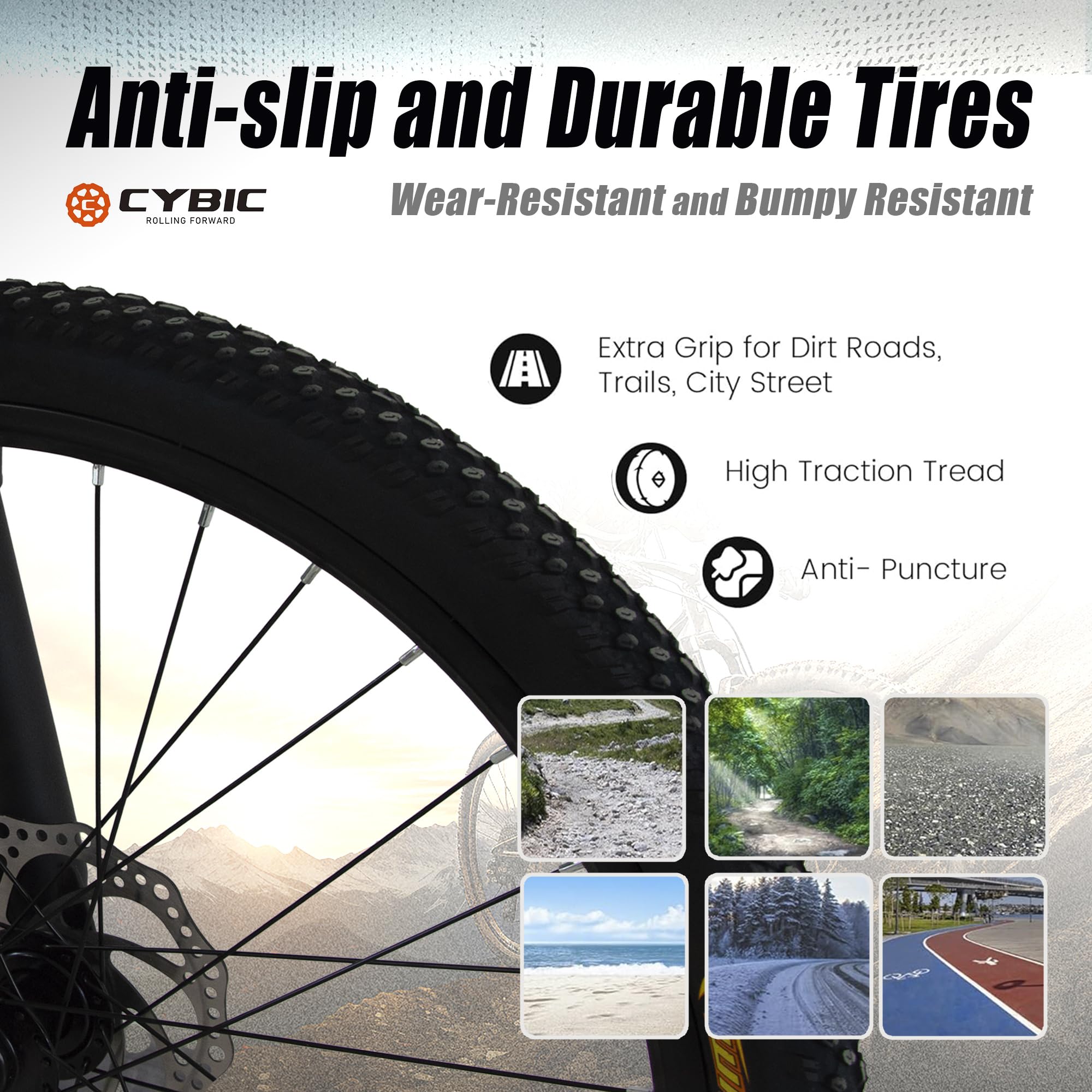 24/26 Inch Mountain Bike for Adults & Youth - 21-Speed Disc Brake, Front Suspension - Men's & Women's Commuter Bike for City, Trail & Snow Riding