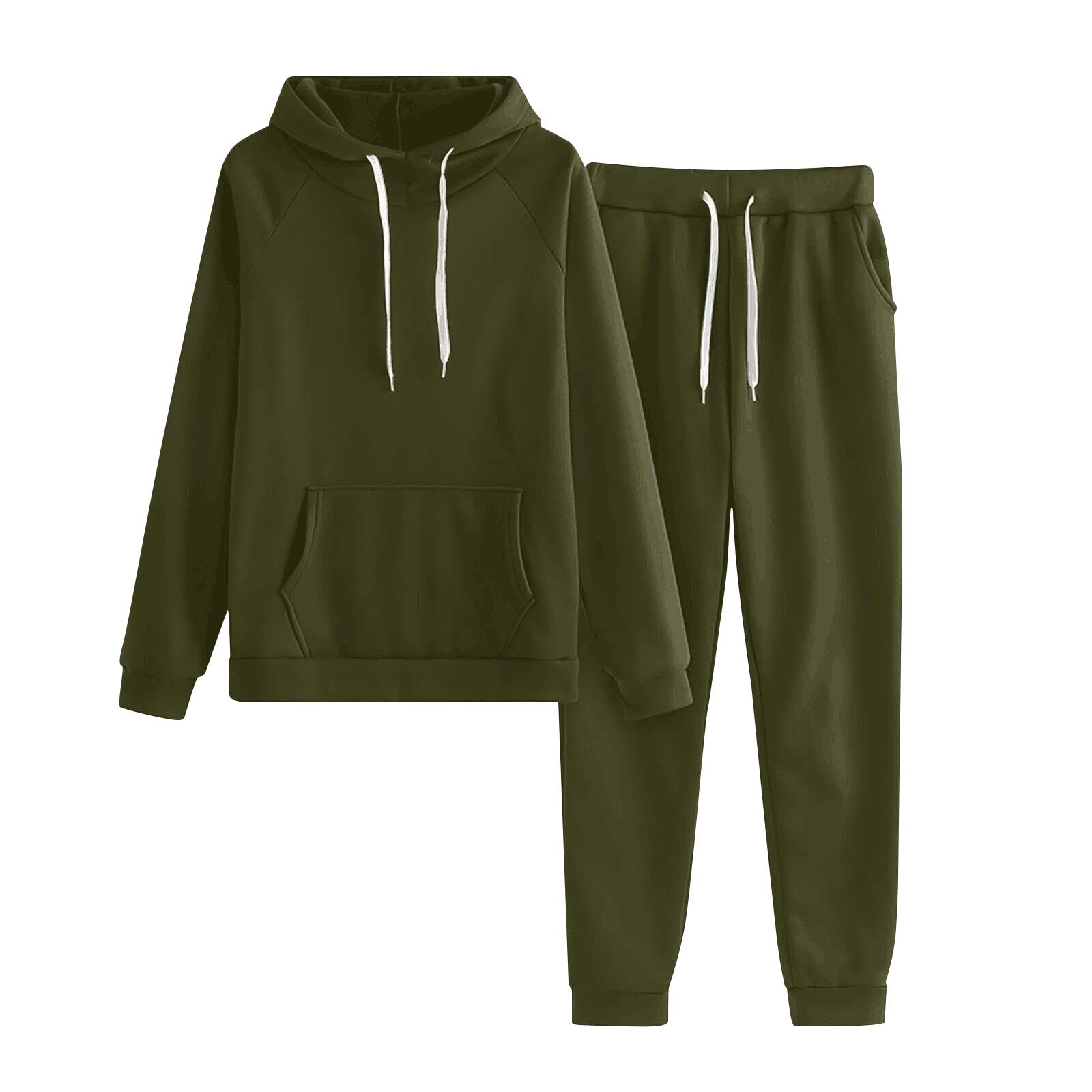 Women's 2-Piece Sweatsuit Set - Fall Casual Hoodie & Jogger Pants Outfit | Lounge Wear, Athletic Track Suit | Cozy Home & Gym Outfit 2024
