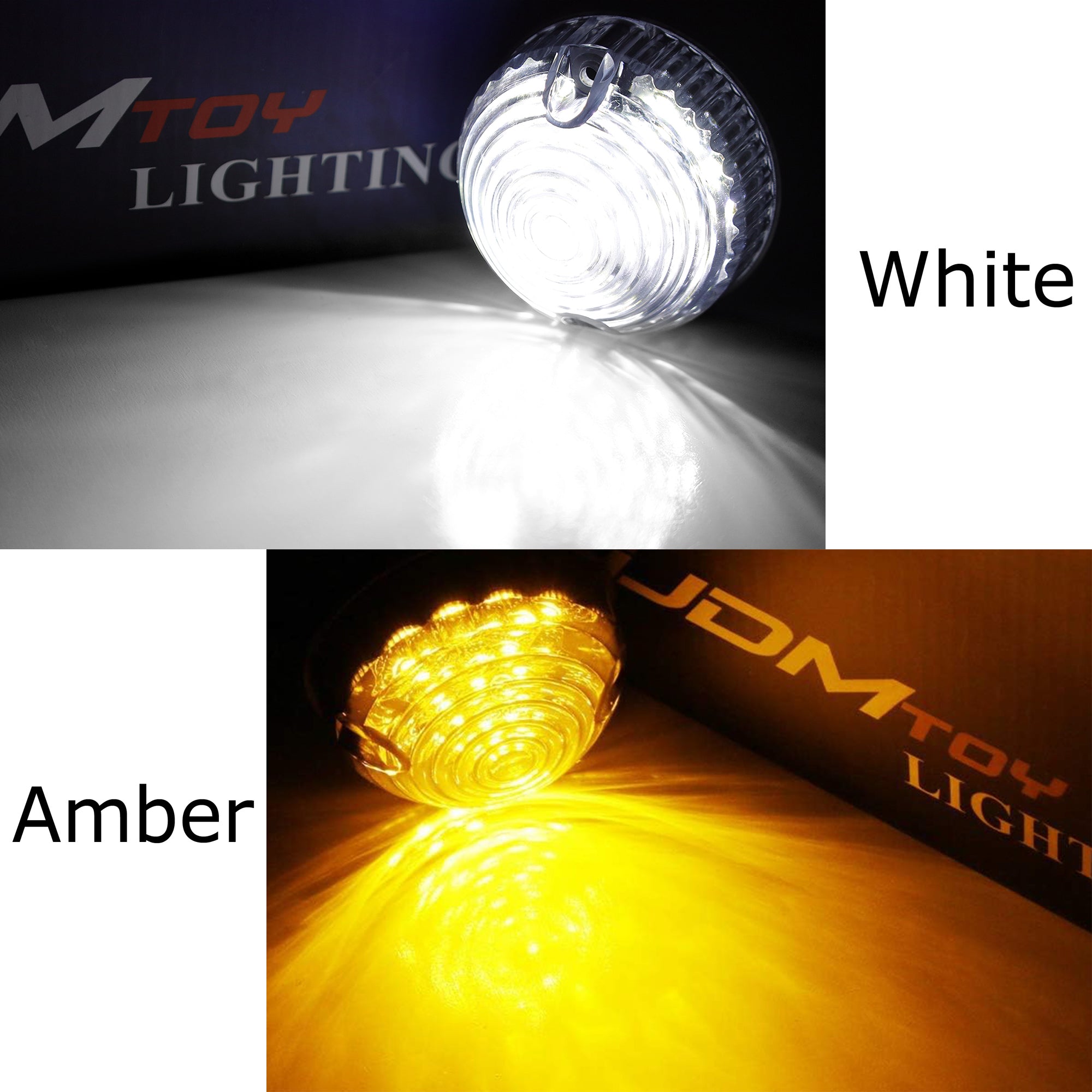 4-Piece Clear Amber & White LED Turn Signal and Clearance Light Kit for Land Rover Defender - Upgrade Off-Road Visibility & Style