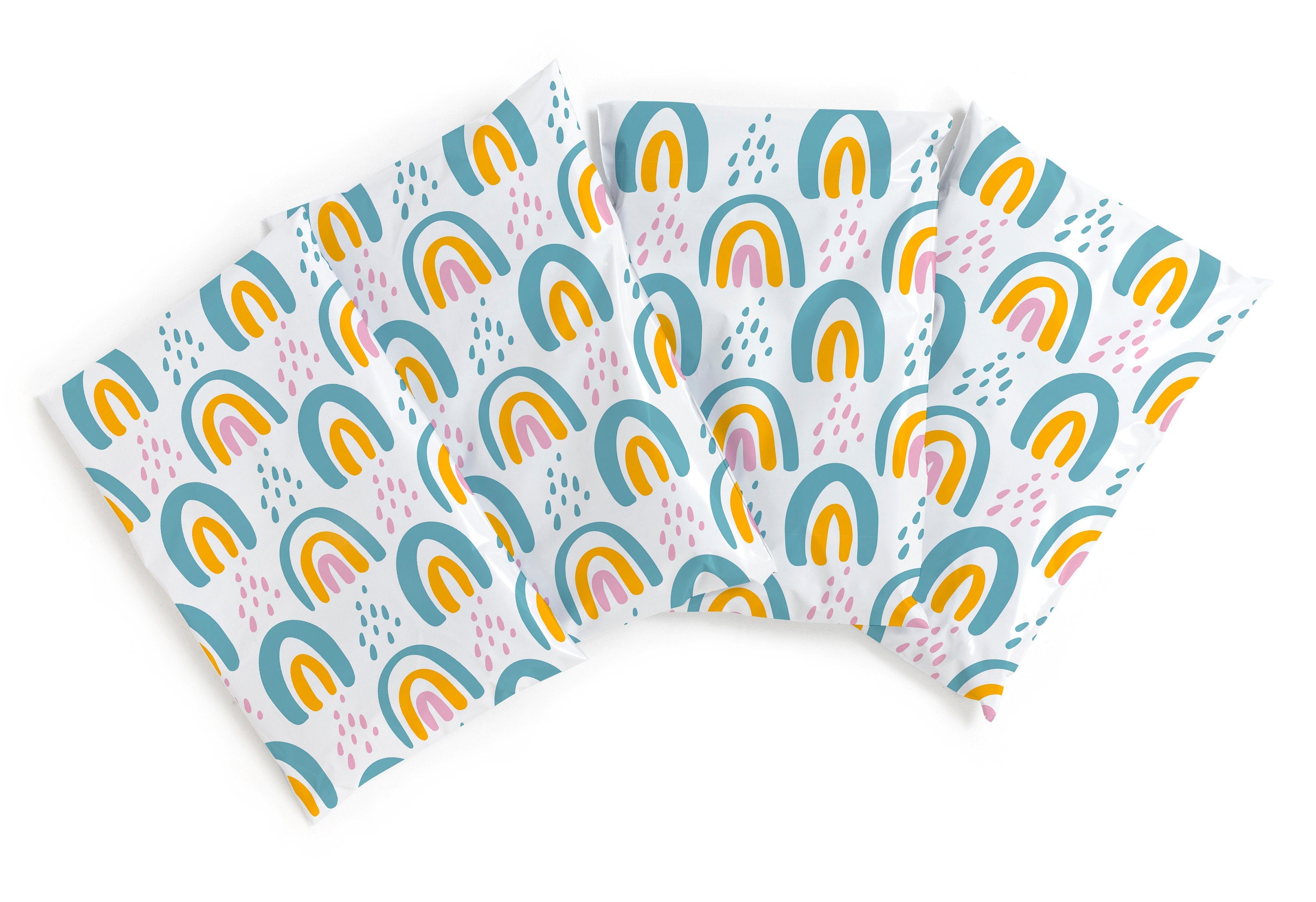 Boho Rainbow Polymailers 6x9 - Eco-Friendly Mailing Envelopes for Etsy Sellers, Small Businesses & Online Shops - Perfect for Shipping Jewelry, Crafts & Lightweight Items