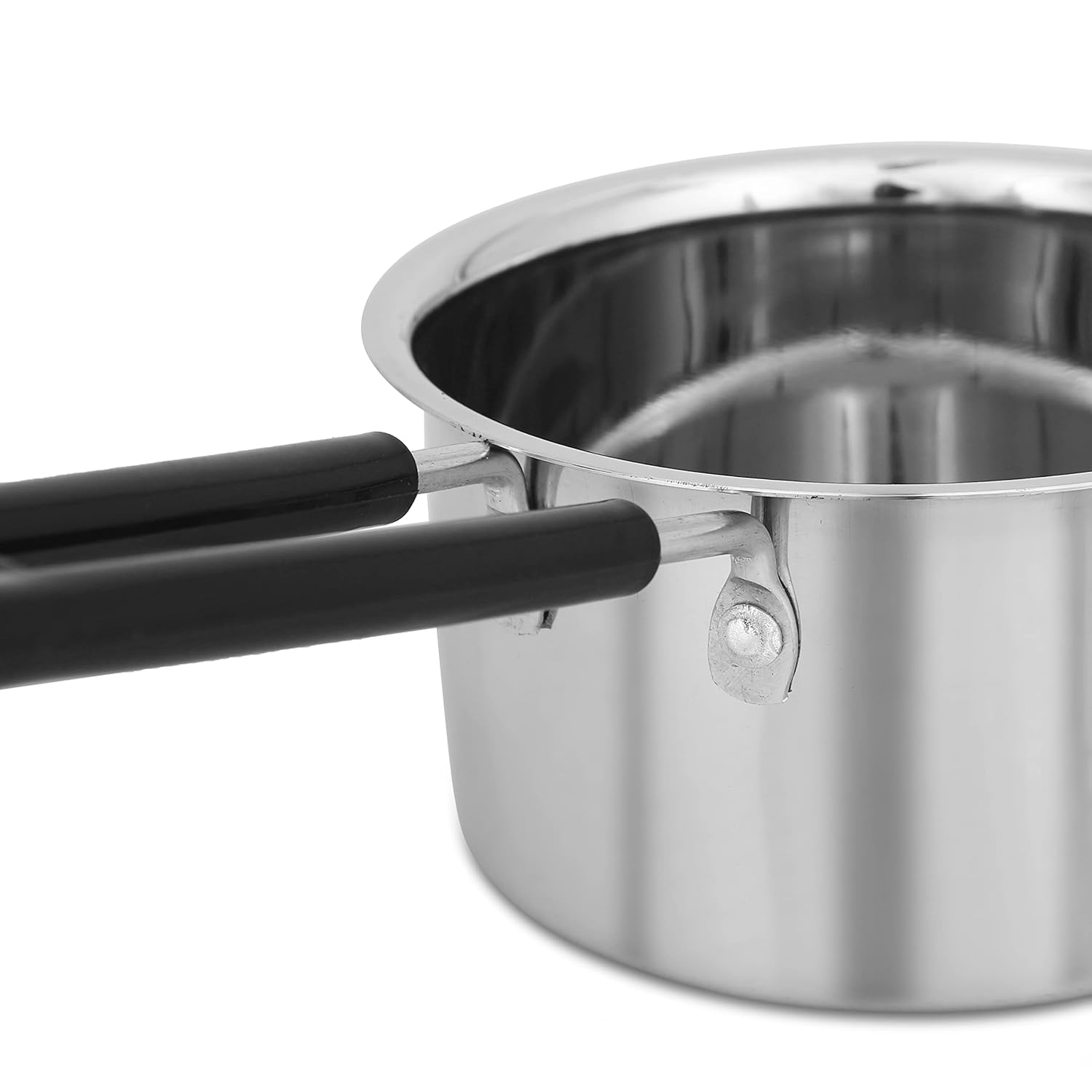 Premium Heavy Gauge Stainless Steel Milk Pan - 750ml Saucepan for Tea, Coffee & Cooking (14cm, Induction Compatible) - Perfect for Home Kitchens, Cafés & Professional Use