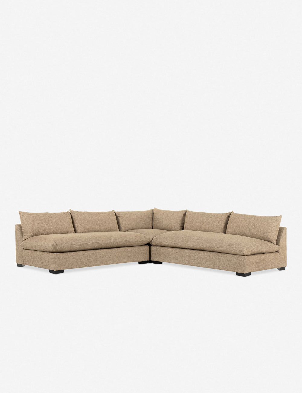 Decima Sectional Sofa - Modern L-Shaped Couch with Reversible Chaise, Soft Fabric Upholstery for Living Room, Family Room & Home Theater Comfort