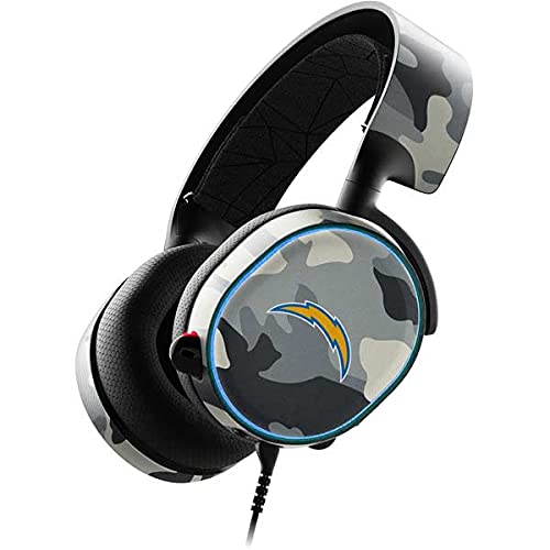 SteelSeries Arctis 3 Gaming Headset Skin Cover - Officially Licensed NFL Los Angeles Chargers Camo Design Decal | Protective Vinyl Sticker for PC, PS4, Xbox Gaming Accessories | Perfect for Gamers & Sports Fans