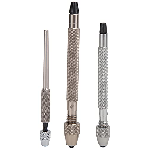 3Pcs Professional Pin Vise Hand Drill Set - Precision Watch Repair Tools for Watchmakers & Jewelers | Ideal for Watch Maintenance, DIY Crafts & Small Hole Drilling