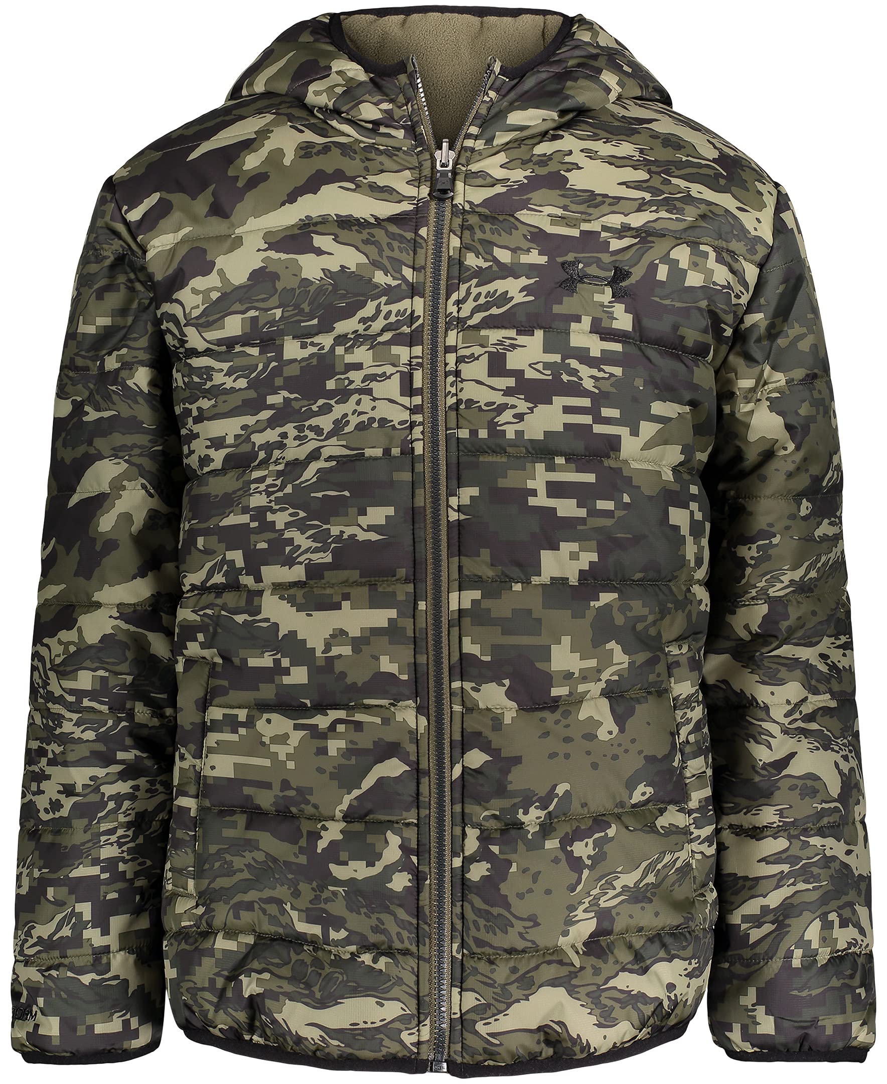 Under Armour Boys' Pronto Puffer Jacket - Mid-Weight Water-Resistant Zip-Up Hooded Winter Coat for Kids | Perfect for Outdoor Sports, School & Cold Weather Activities