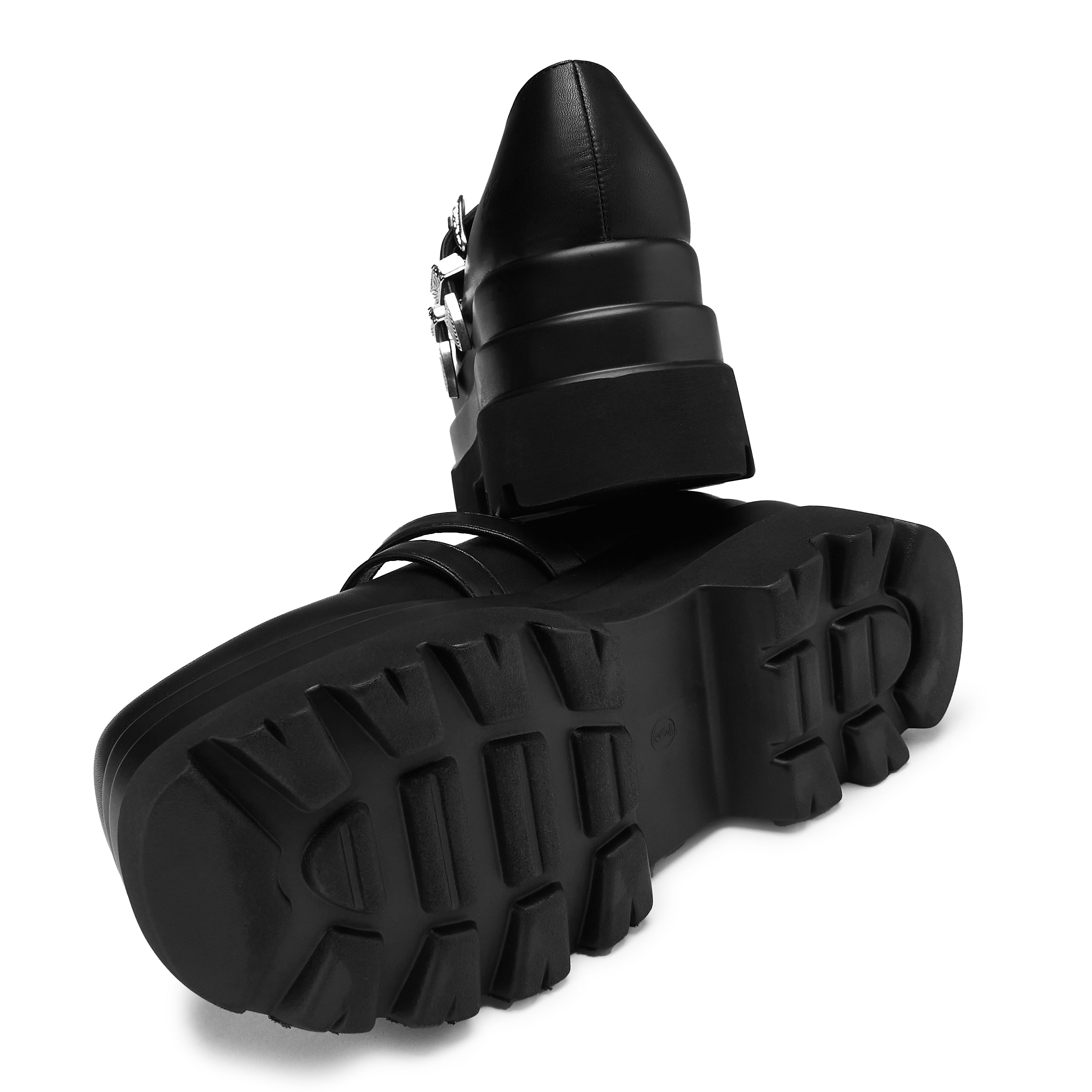 Damona Trident Ornate Buckle Mary Janes Shoes for Women - Black Vintage Style | Perfect for Weddings, Parties & Retro Fashion Outfits