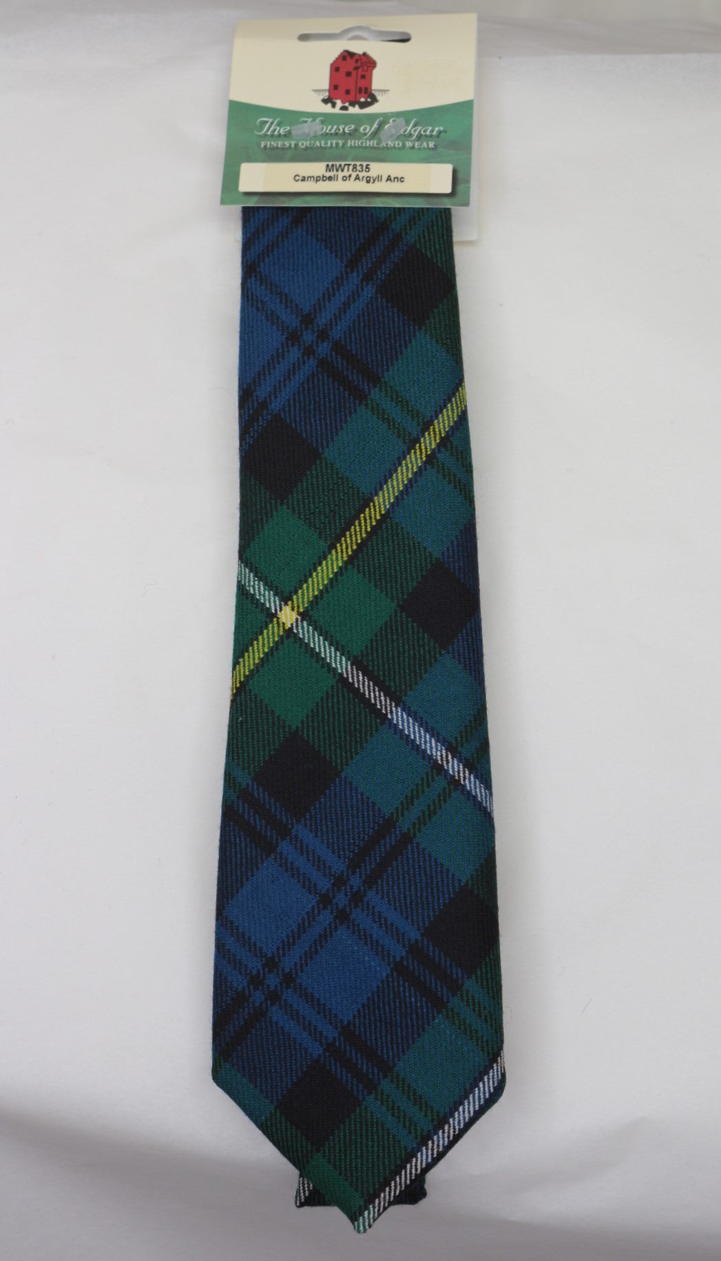 Campbell of Argyll Ancient Tartan Necktie - Premium Scottish Wool Tie for Men - Perfect for Weddings, Business & Formal Occasions