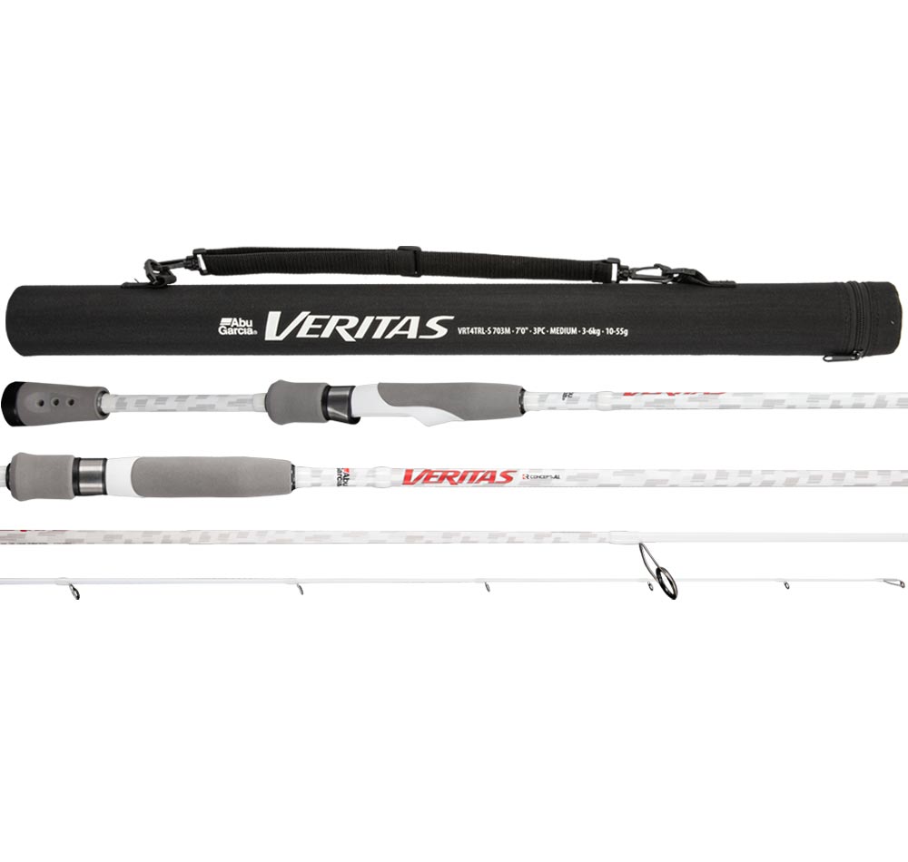 Abu Garcia Veritas V4 Travel Spin Rod - Lightweight 7-Piece Travel Fishing Rod for Saltwater & Freshwater - Perfect for Backpacking, Camping & On-the-Go Anglers