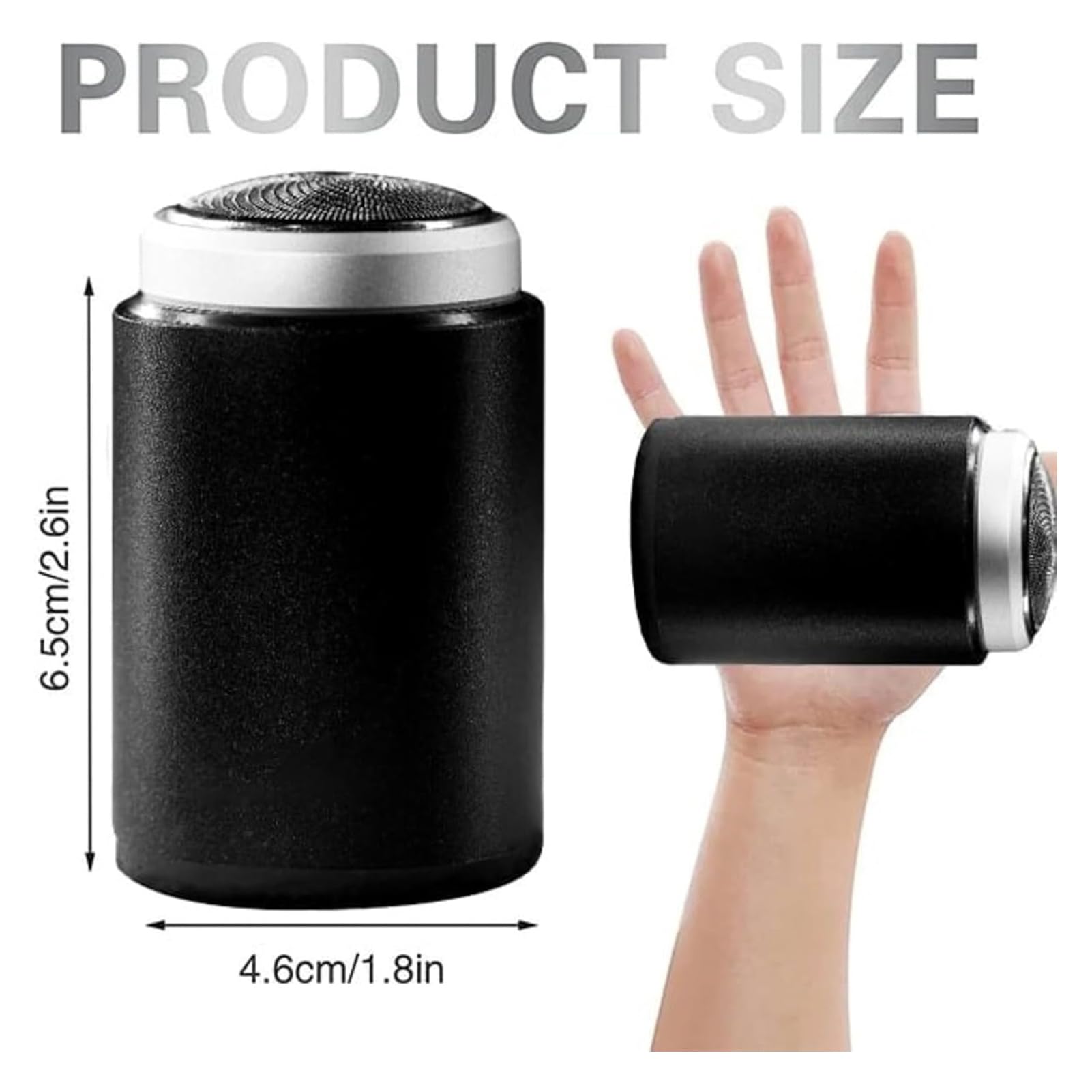 Enspiracle Mini Electric Shaver - Portable USB Rechargeable Waterproof Beard Trimmer for Men & Women | Home, Travel & Gym Use | Compact Washable Design (Brown+Gray)