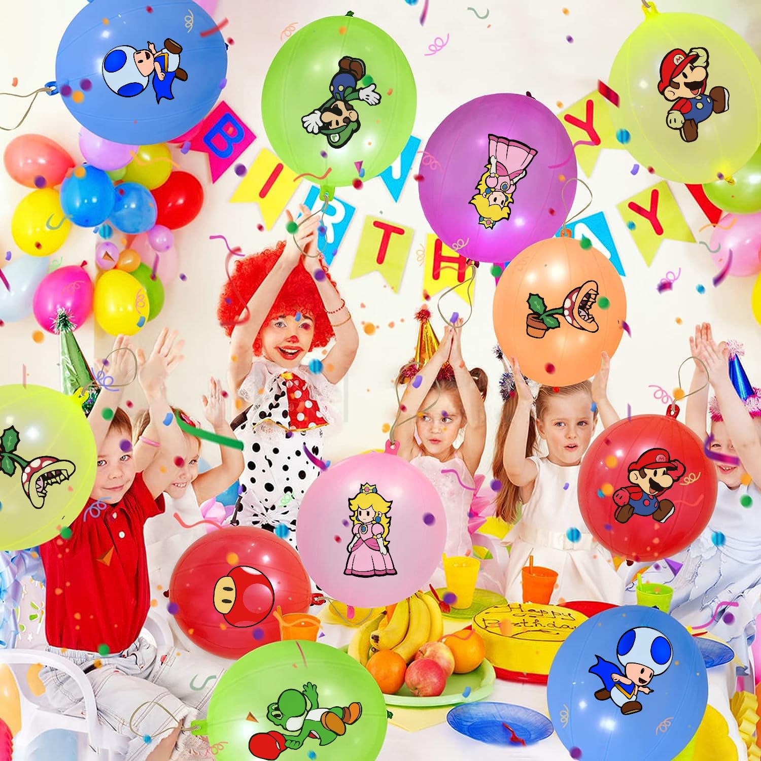 21Pcs Cartoon Punch Balloons - Fun Party Favors for Birthday, School Events & Pinata Fillers - Bounce Balloons for Kids, Party Supplies, Goodie Bag Stuffers & Rewards - Perfect for Indoor/Outdoor Activities & Festive Celebrations