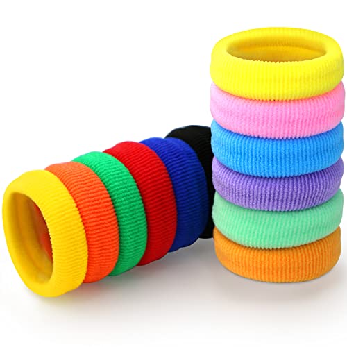 Premium MARY LAVENDER Thick Hair Ties - 12-Pack Stretchy Scrunchies for All Hair Types (Thick, Thin, Curly) | Soft Ponytail Holders & Hair Elastics for Women, Girls & Kids - Perfect for Workouts, Office & Everyday Use