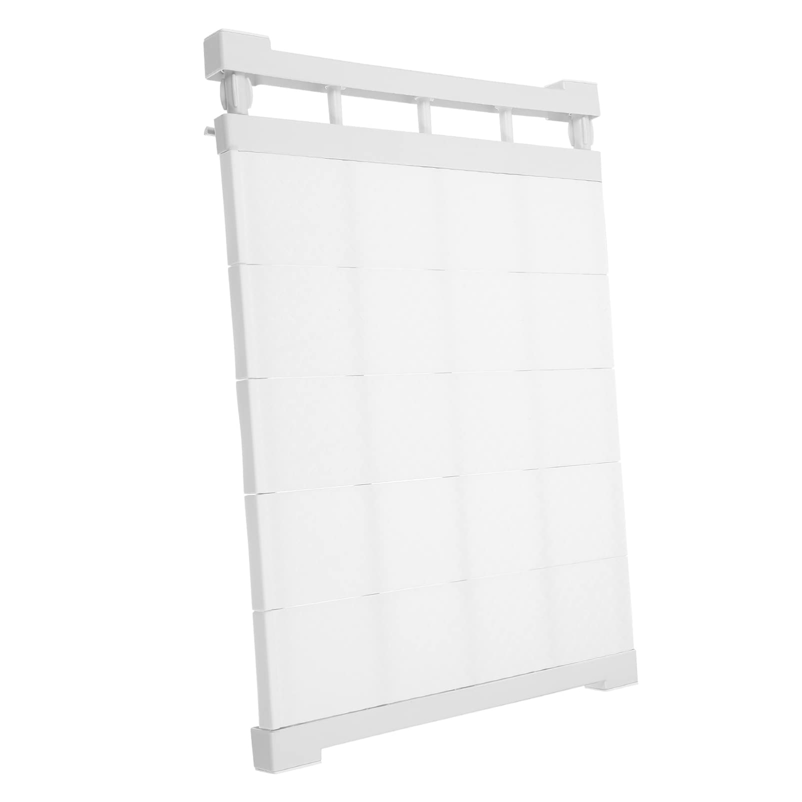 Adjustable Tension Shelf Organizer - Expandable Closet Rod for Wardrobe & Kitchen Cabinet (50-80cm, White) | Space-Saving DIY Storage Solution for Clothes, Shoes & Pantry Items