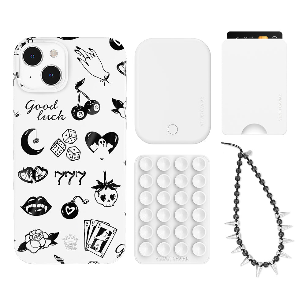 Good Luck iPhone Wallet Bundle Set - Stylish & Protective Phone Accessory for Everyday Use, Travel, and Gifting