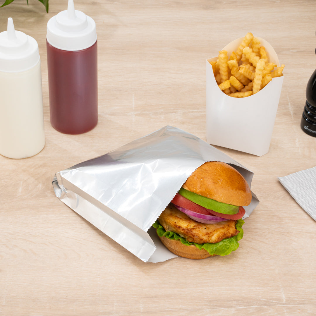 Premium Foil Sandwich Bags for Hot Food - 7.75