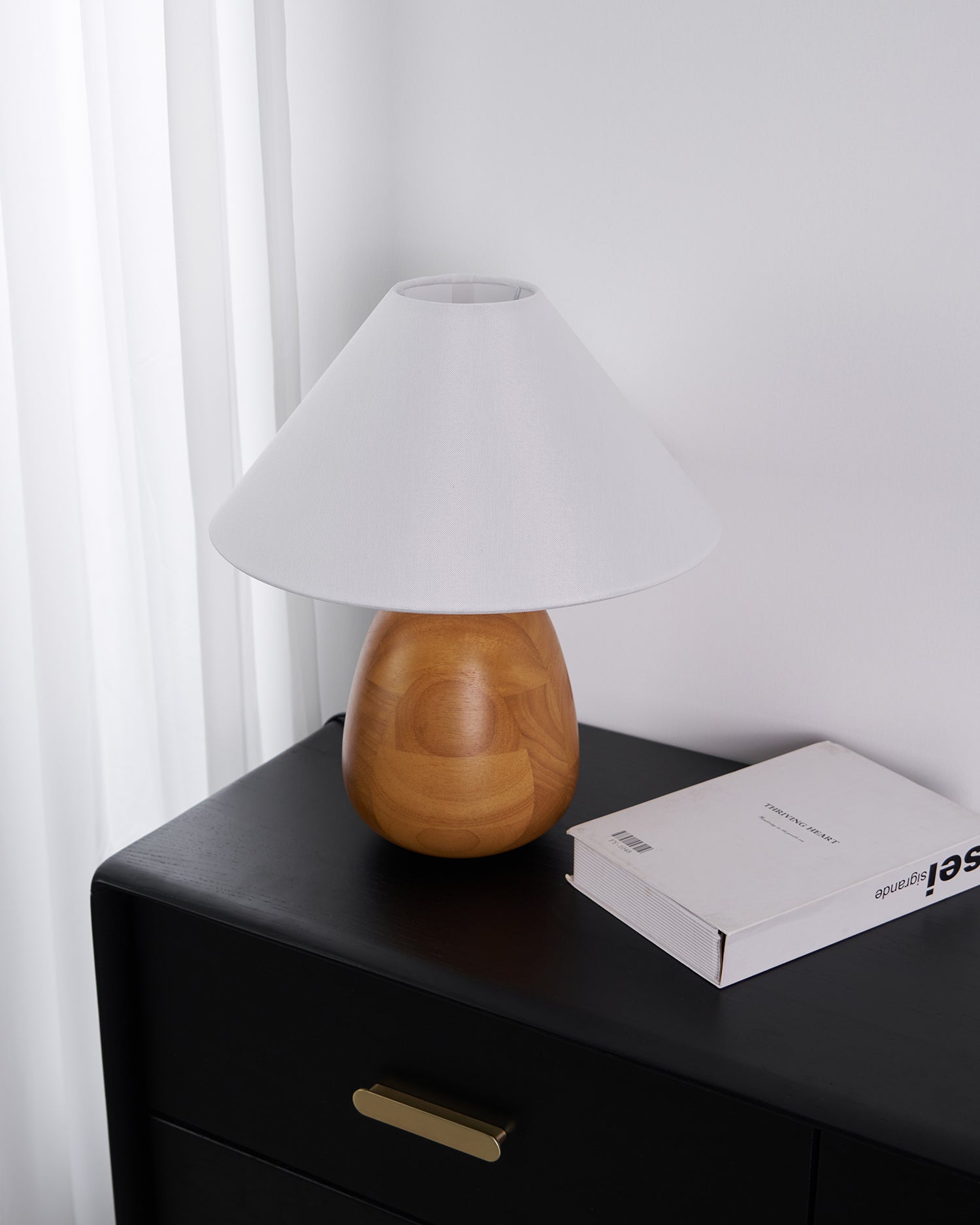 Stylish Irving Wood Table Lamp - Modern Home & Office Decor - Perfect for Bedroom, Living Room, and Workspace Lighting