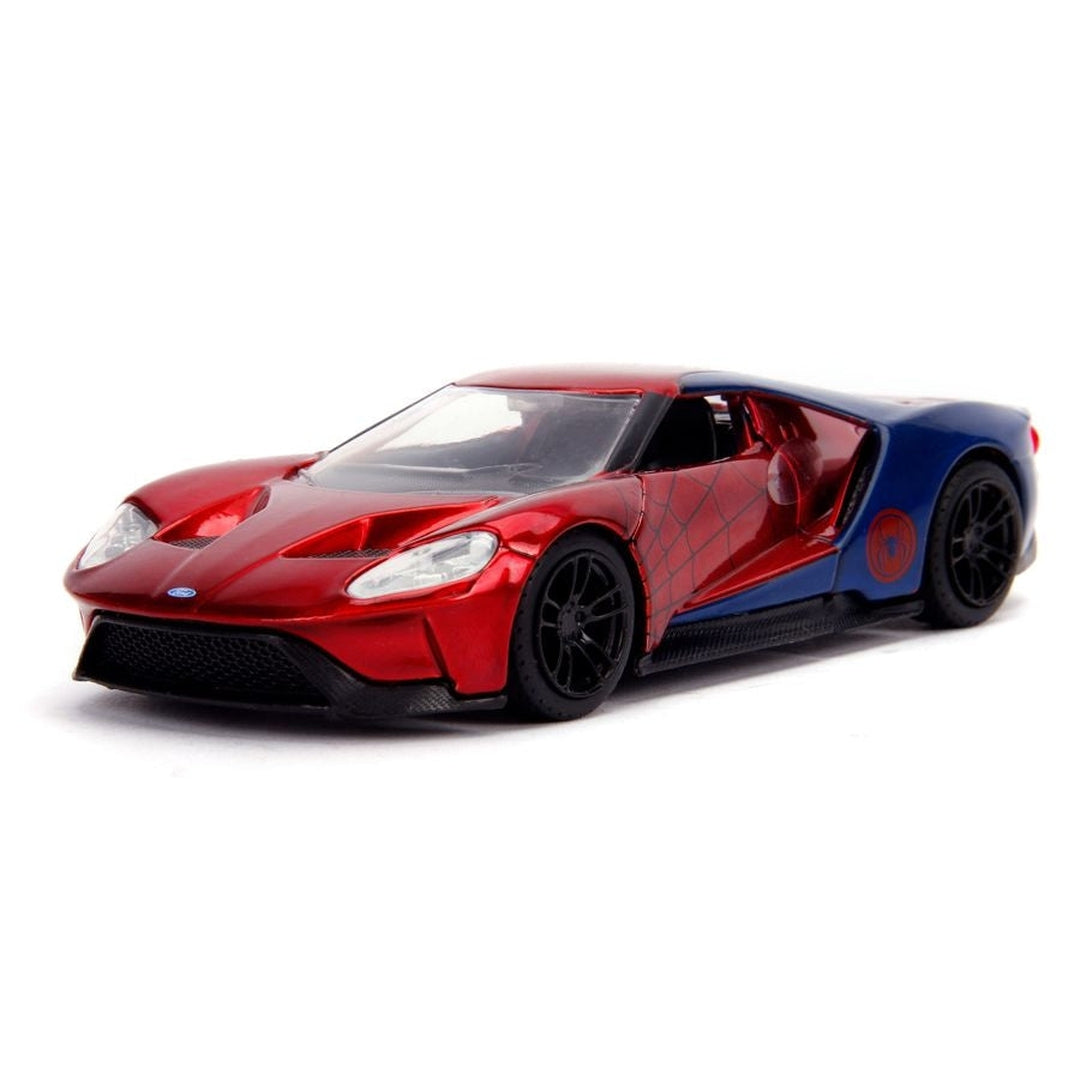 1:32 Scale 2017 Ford GT Spiderman Diecast Model Car - Collectible Toy for Kids & Adults, Perfect for Display, Gifts, and Marvel Superhero Fans