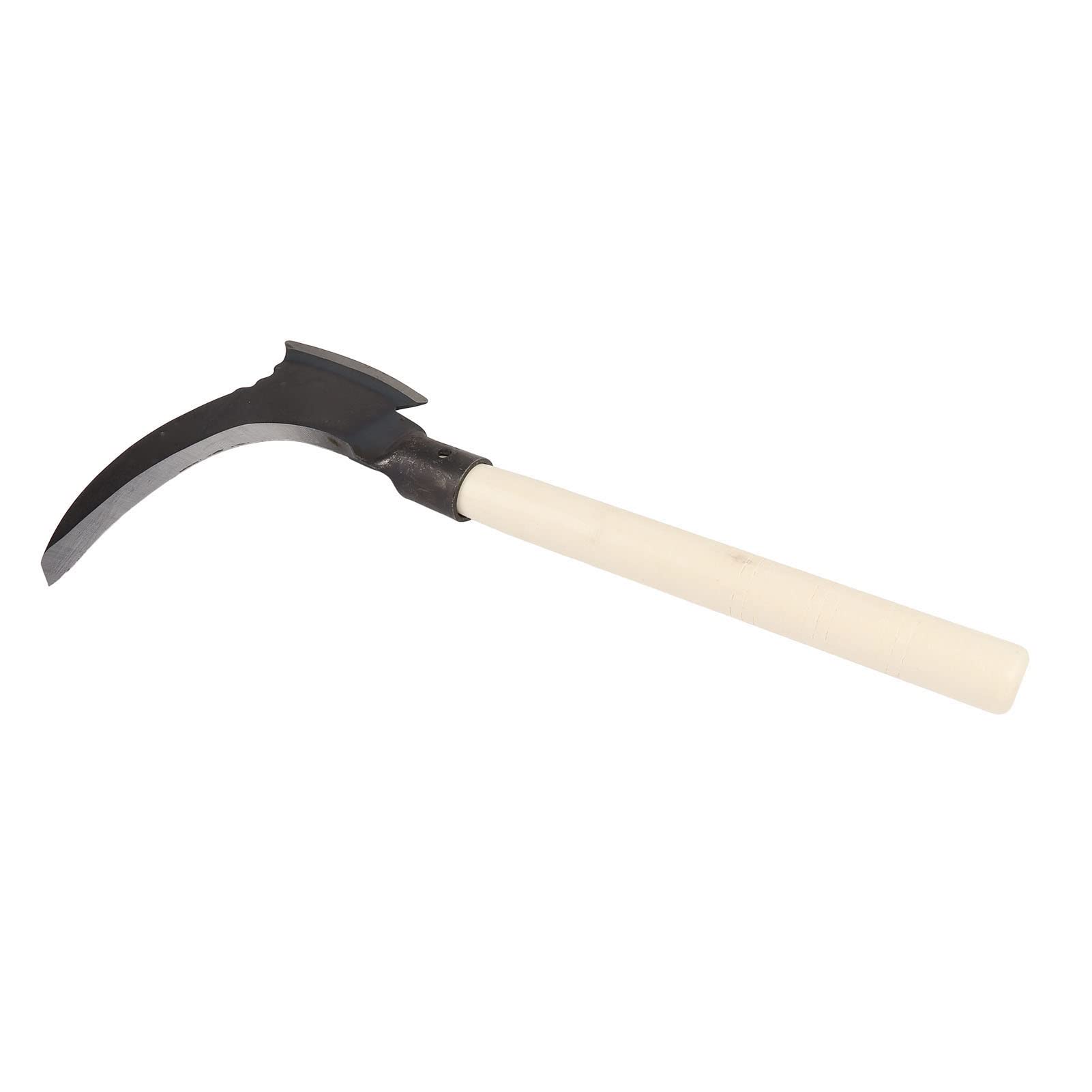 High Manganese Steel Weeding Sickle - Double Edge Gardening Tool with Wooden Handle for Manual Weeding, Lawn Care & Farm Use | Durable Agricultural Tool for Garden Maintenance, Yard Work & Outdoor Landscaping