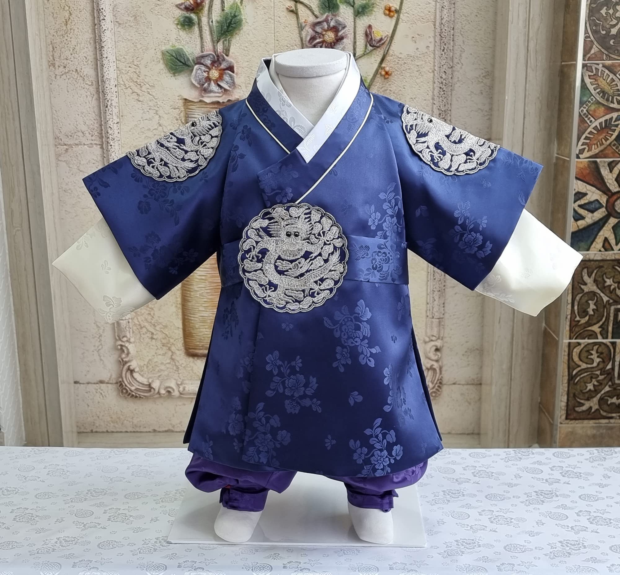 Traditional Korean Hanbok for Boys - Baby 100 Days & 1st Birthday Dol Party Outfit (Ages 1-15) - Prince Design GOBO01 | Perfect for Cultural Celebrations, Photo Shoots & Special Occasions