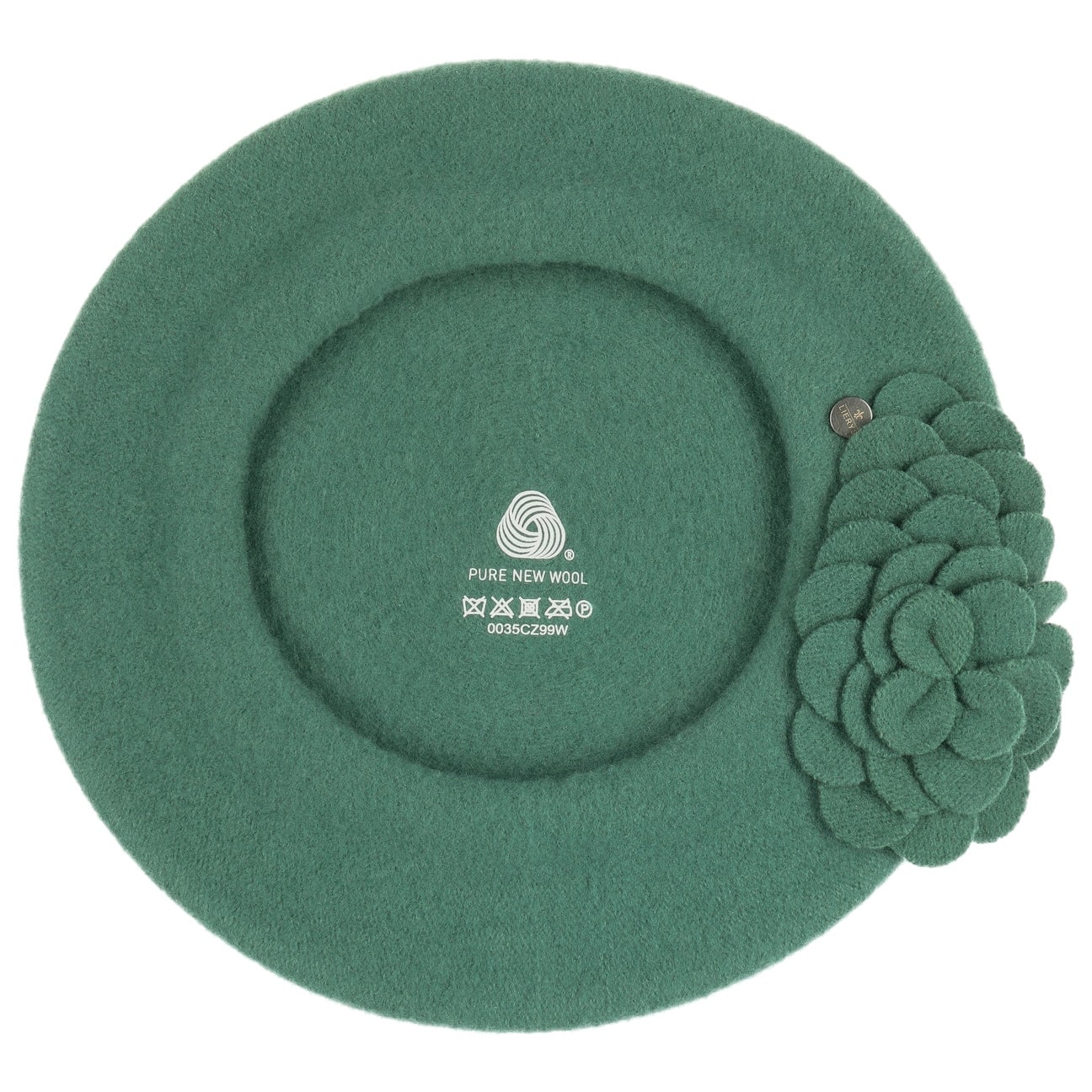 Lierys Agris Flower Wool Basque Beret - Classic French Style Winter Hat for Women, Perfect for Outdoor Activities, Travel & Fashion Accessories