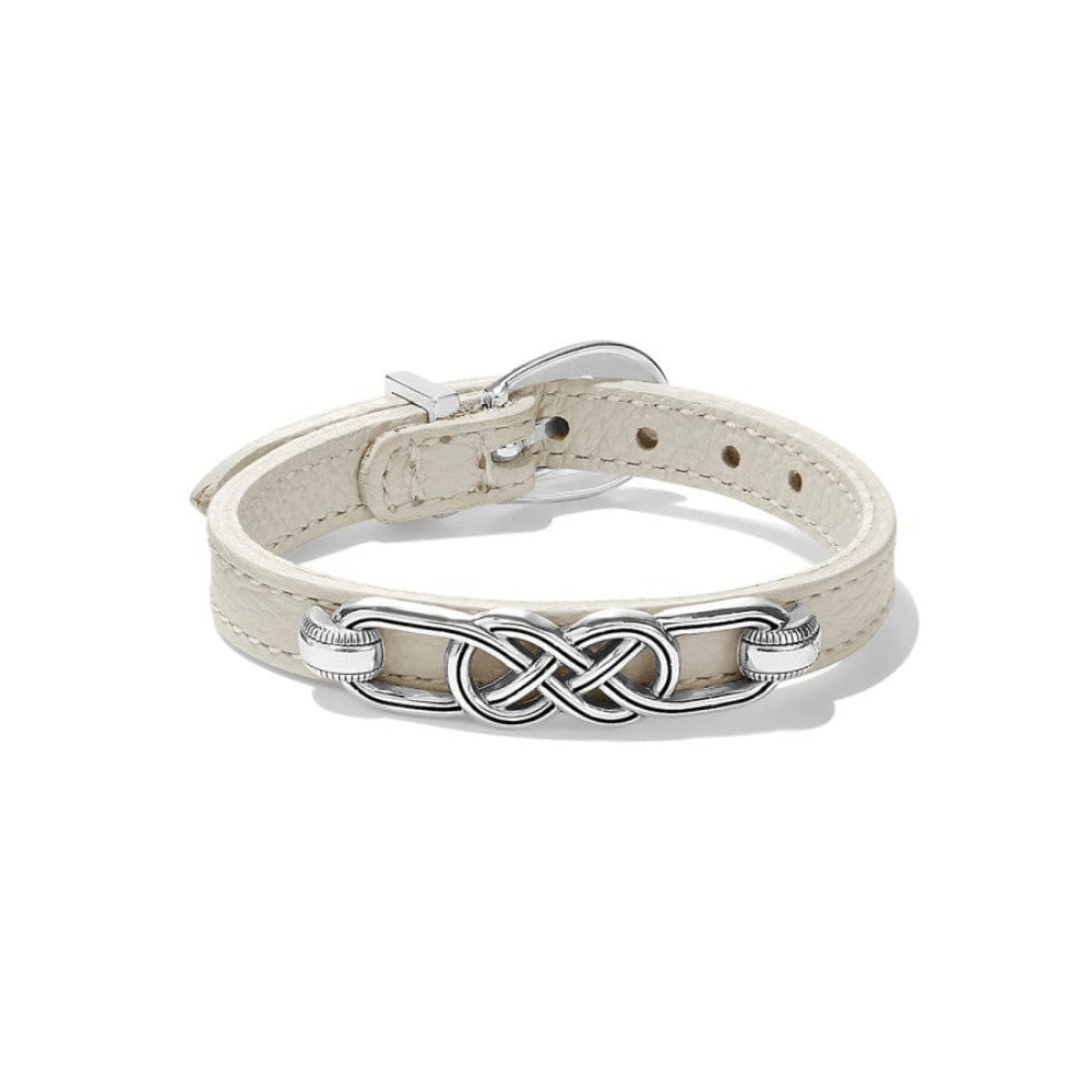 Brighton Interlok Braid Leather Bracelet for Women - Adjustable Wrap Bracelet with Beaded Charm - Boho Chic Jewelry Gift for Everyday Wear & Special Occasions