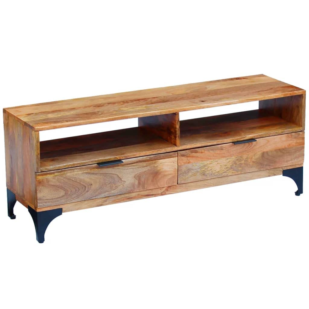 Premium Mango Wood TV Stand for Living Room - 47.2