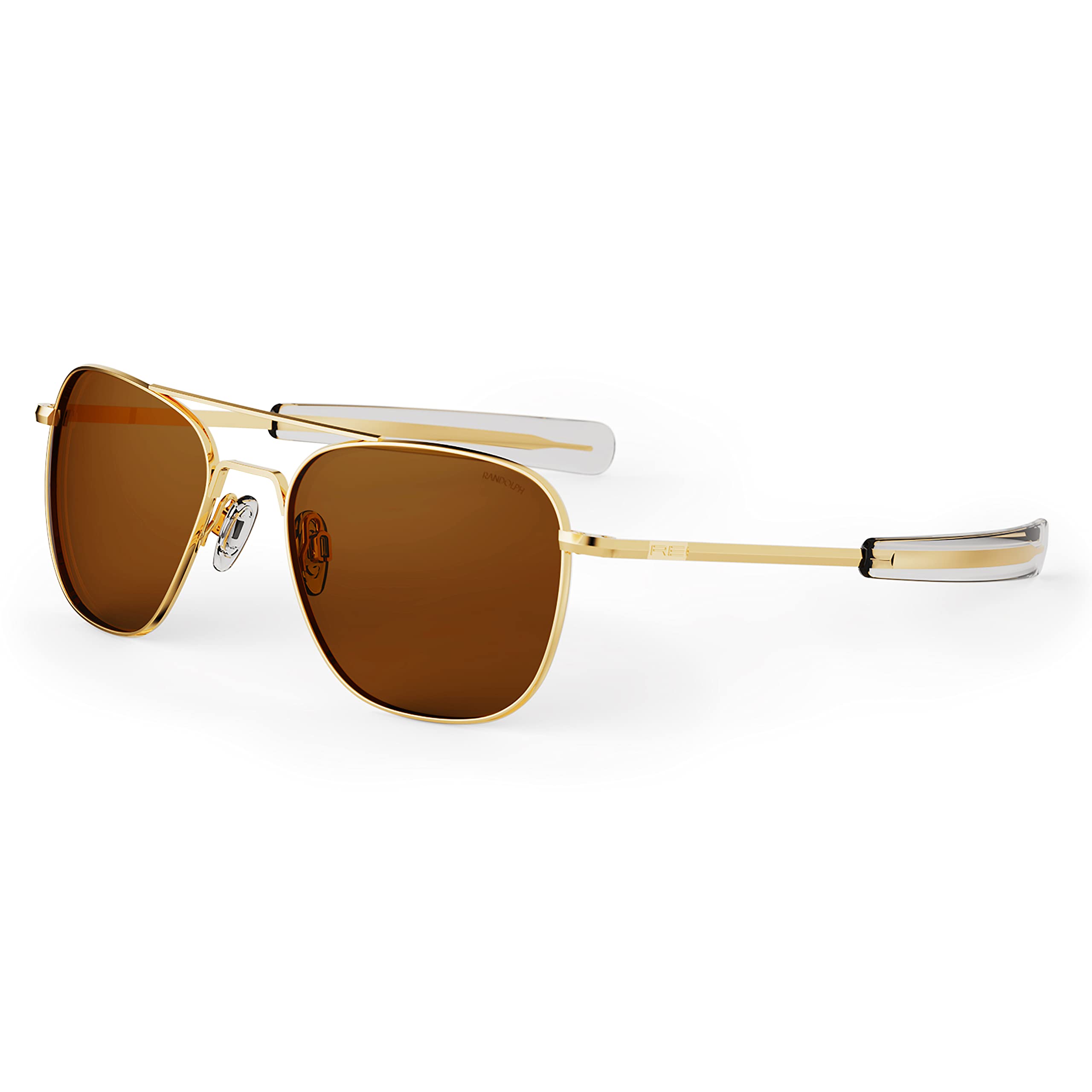 Randolph USA Gold Classic Aviator Sunglasses for Men & Women - 100% UV Protection - Polarized Pilot Sunglasses for Driving, Outdoor Activities & Fashion