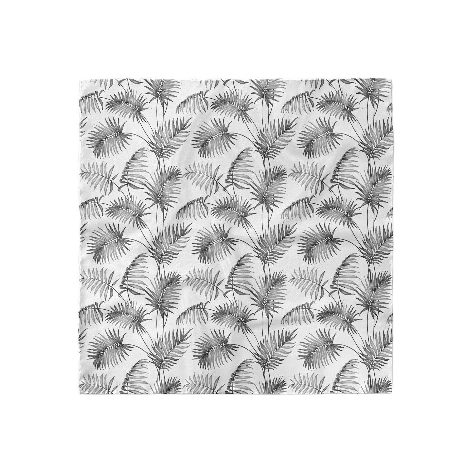 Ambesonne Nature Hair Scarf - Palm Leaf Botanic Island Print Head Wrap for Women, Boho Beach Accessory, Summer Headband for Outdoor Activities