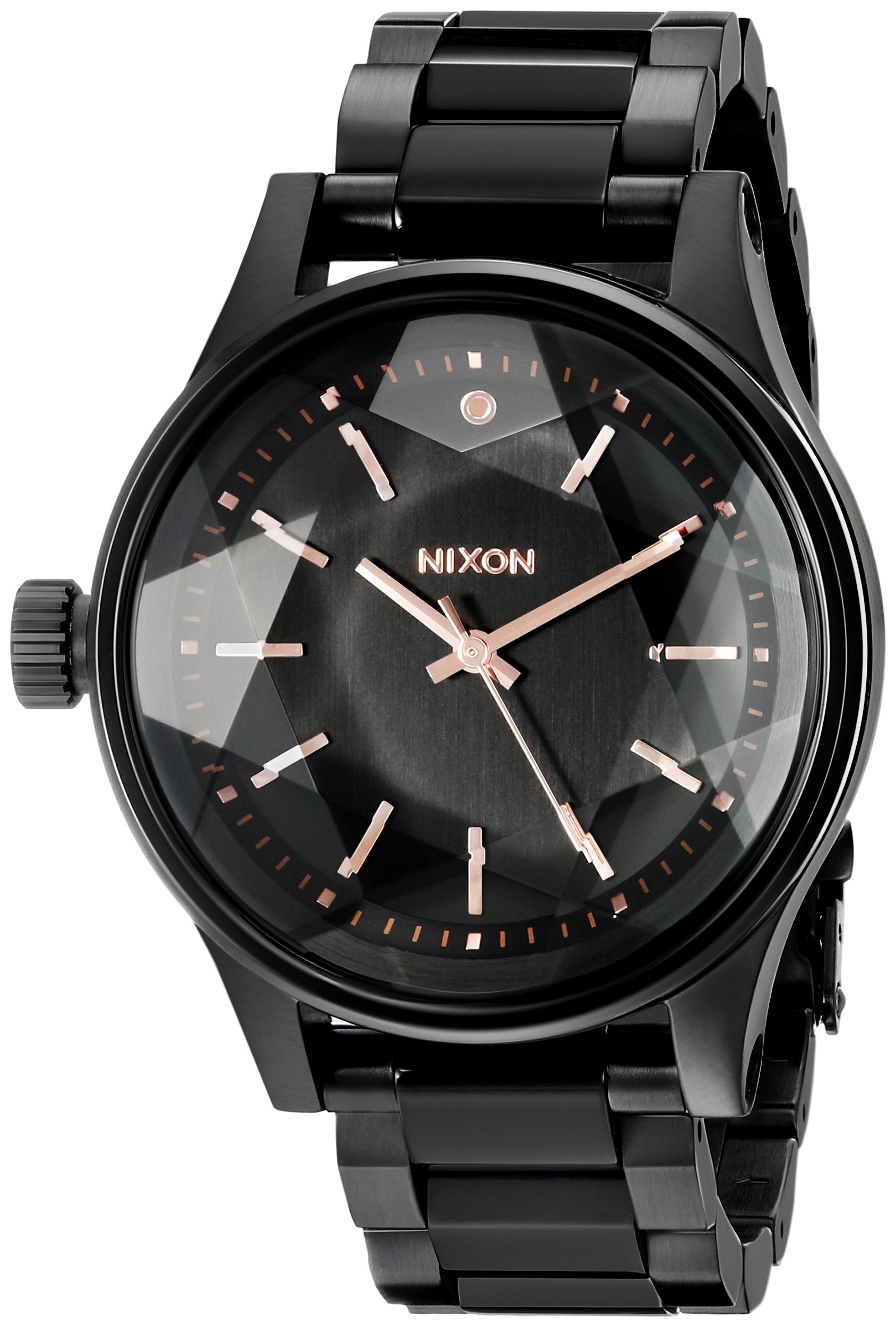 Nixon Women's A409957 Facet 38mm Analog Watch - Japanese Quartz Movement, Black Stainless Steel Band - Perfect for Business, Casual & Everyday Wear