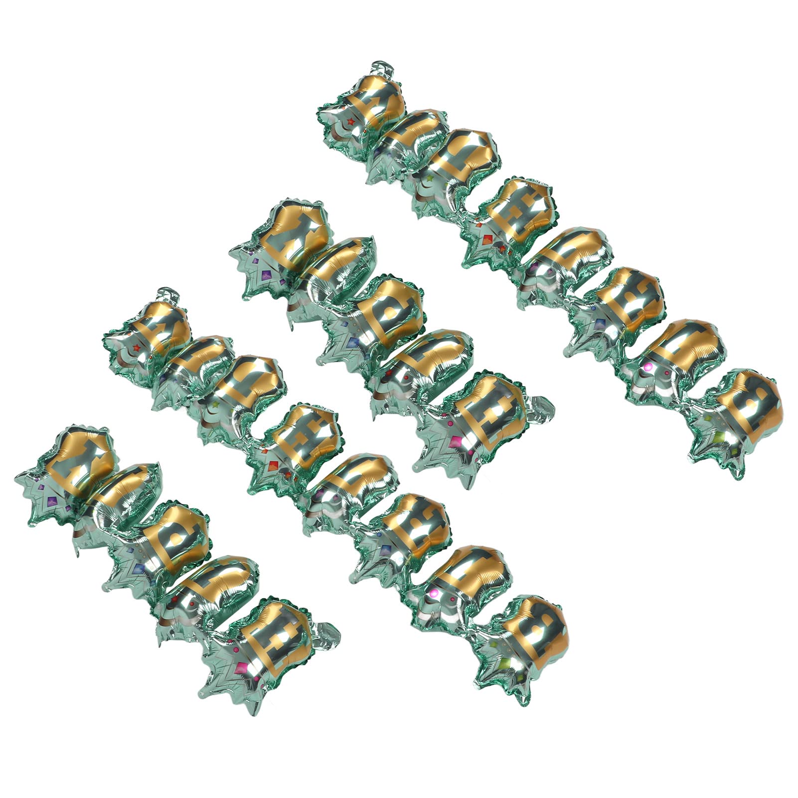 Fybida Self-Sealing Colored Aluminum Foil Balloons - Round Birthday Party Decorations for Windows, Walls & Curtains (Green) - Perfect for Birthday Parties, Baby Showers & Home Decor